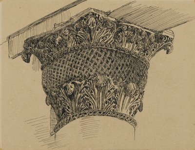 Capital from the Mosque of El-Aksa, illustration from The Life of Our Lord Jesus Christ, 1886-94 by James Jacques Joseph Tissot