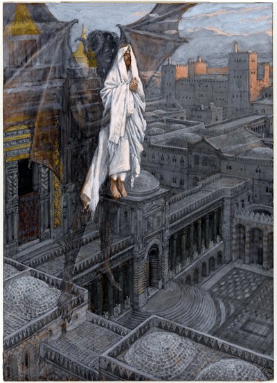 Christ Borne Up unto a Pinnacle of the Temple, illustration for The Life of Christ by James Jacques Joseph Tissot