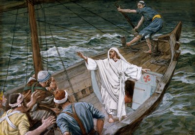 Christ Stilling the Tempest, Illustration for The Life of Christ by James Jacques Joseph Tissot