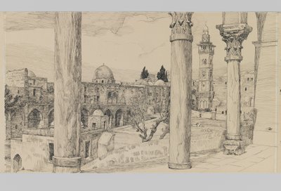 Esplanade of the Haram, illustration from The Life of Our Lord Jesus Christ by James Jacques Joseph Tissot