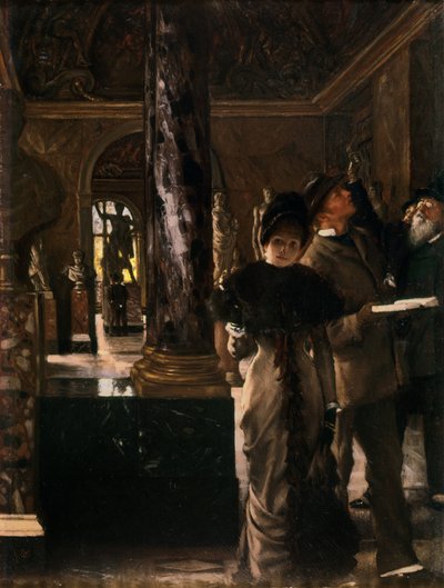 Foreign Visitors in the Louvre, c.1880 by James Jacques Joseph Tissot