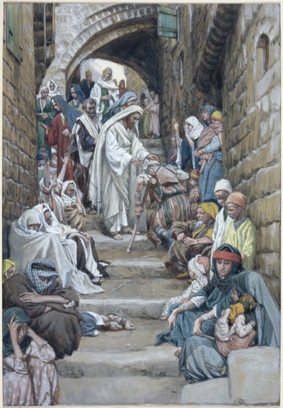 In the Villages the Sick were Brought Unto Him, illustration for The Life of Christ, c.1886-94 by James Jacques Joseph Tissot