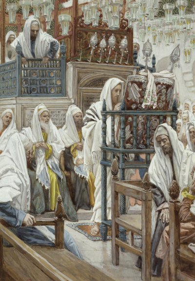Jesus Unrolls the Book in the Synagogue, Illustration for The Life of Christ, c.1886-96 by James Jacques Joseph Tissot
