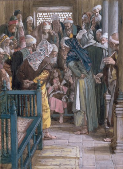 Jesus amidst the doctors, illustration for The Life of Christ by James Jacques Joseph Tissot
