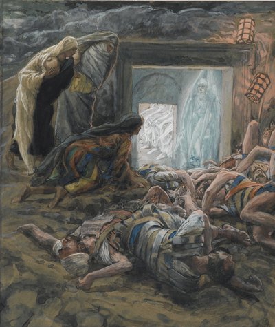 Mary Magdalene and the Holy Women at the Tomb, illustration from The Life of Our Lord Jesus Christ by James Jacques Joseph Tissot