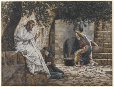 Mary Magdalene at the Feet of Jesus, illustration from The Life of Our Lord Jesus Christ by James Jacques Joseph Tissot