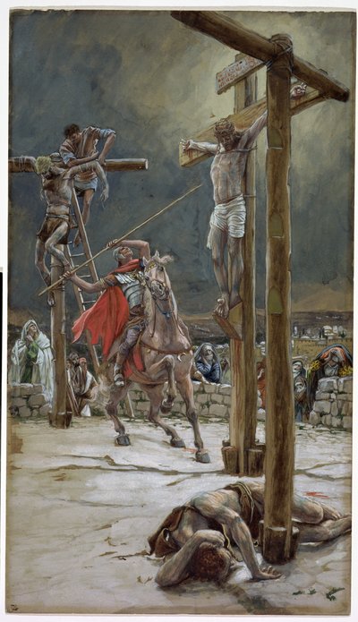 One of the Soldiers with a Spear Pierced His Side, illustration for The Life of Christ by James Jacques Joseph Tissot