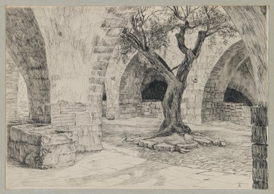 Out-building of the Armenian Convent, Jerusalem, illustration from The Life of Our Lord Jesus Christ by James Jacques Joseph Tissot