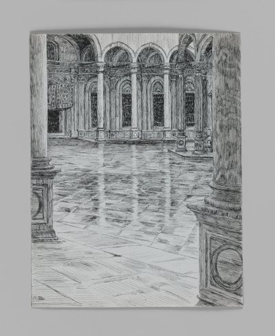 Portico of the Mosque of Mohamet-Ali, illustration from The Life of Our Lord Jesus Christ by James Jacques Joseph Tissot