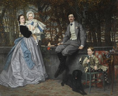 Portrait of the Marquis and Marchioness of Miramon and their children by James Jacques Joseph Tissot
