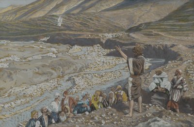 Saint John the Baptist sees Jesus from Afar, illustration from The Life of Our Lord Jesus Christ by James Jacques Joseph Tissot