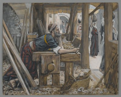 The Anxiety of Saint Joseph, illustration from The Life of Our Lord Jesus Christ by James Jacques Joseph Tissot