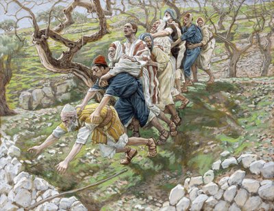 The Blind Leading the Blind, illustration for The Life of Christ, c.1886-94 by James Jacques Joseph Tissot