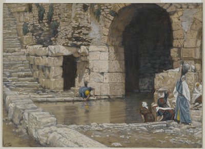 The Blind Man Washes in the Pool of Siloam, illustration from The Life of Our Lord Jesus Christ by James Jacques Joseph Tissot