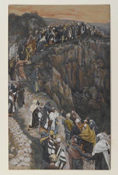The Brow of the Hill near Nazareth, illustration from The Life of Our Lord Jesus Christ by James Jacques Joseph Tissot