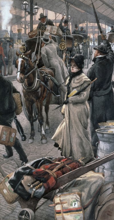 The Departure Platform, Victoria Station by James Jacques Joseph Tissot