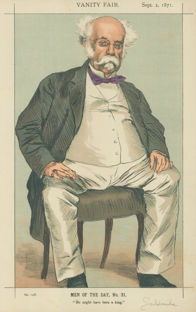 The Duke of Saldanha, He Might Have Been a King, Vanity Fair Cartoon, 2 September 1871 by James Jacques Joseph Tissot