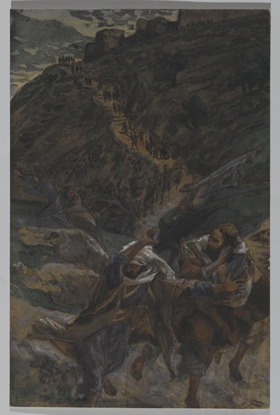 The Flight of the Apostles, illustration from The Life of Our Lord Jesus Christ by James Jacques Joseph Tissot