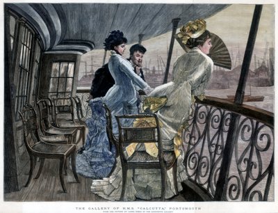 The Gallery of H.M.S. Calcutta, Portsmouth by James Jacques Joseph Tissot