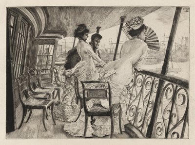 The Gallery of the H.M.S. Calcutta at Portsmouth by James Jacques Joseph Tissot
