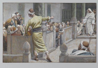 The Healed Blind Man Tells His Story to the Jews, illustration from The Life of Our Lord Jesus Christ by James Jacques Joseph Tissot
