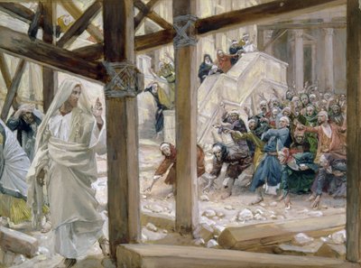 The Jews took up Stones to Cast at Him, illustration for The Life of Christ by James Jacques Joseph Tissot