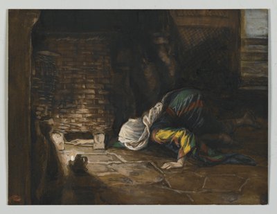 The Lost Drachma, illustration from The Life of Our Lord Jesus Christ by James Jacques Joseph Tissot
