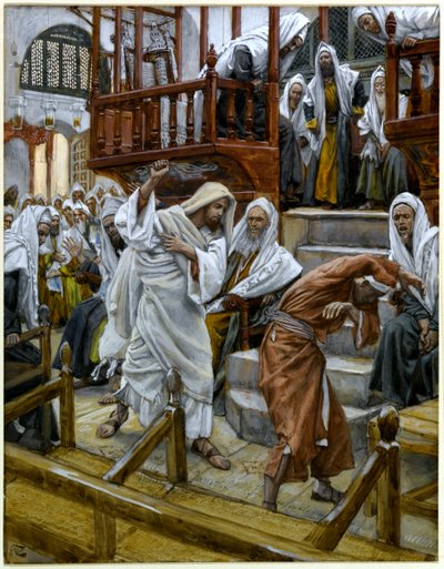 The Man Possessed of a Devil in the Synagogue, illustration for The Life of Christ by James Jacques Joseph Tissot