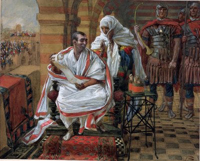 The Message of Pilates Wife, illustration for The Life of Christ by James Jacques Joseph Tissot