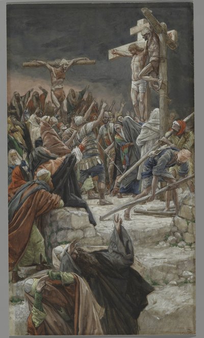 The Pardon of the Good Thief, illustration from The Life of Our Lord Jesus Christ by James Jacques Joseph Tissot
