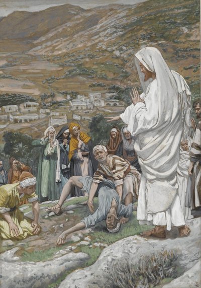 The Possessed Boy at the Foot of Mount Tabor, illustration from The Life of Our Lord Jesus Christ by James Jacques Joseph Tissot