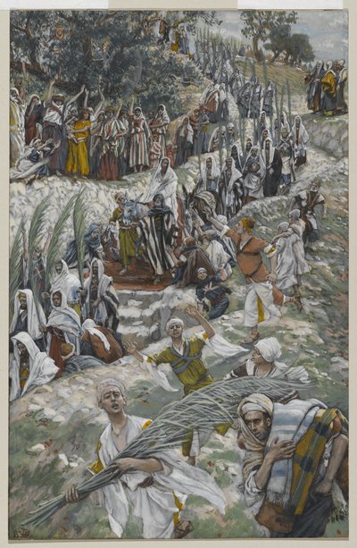 The Procession on the Mount of Olives, illustration from The Life of Our Lord Jesus Christ by James Jacques Joseph Tissot