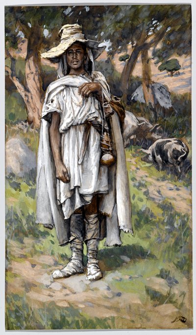 The Prodigal Son Asking for Alms, illustration for The Life of Christ by James Jacques Joseph Tissot