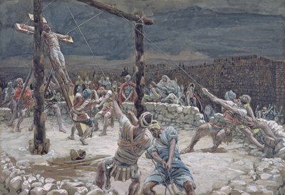 The Raising of the Cross, illustration for The Life of Christ by James Jacques Joseph Tissot