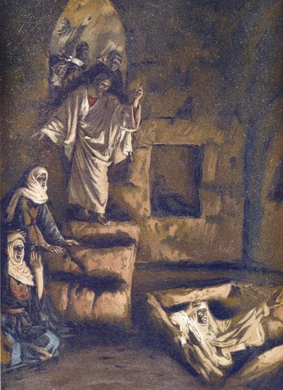 The Resurrection of Lazarus - from “The Life of Our Lord Jesus Christ” - 1899 by James Tissot by James Jacques Joseph Tissot
