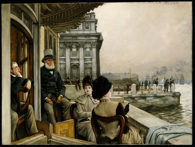 The Terrace of the Trafalgar Tavern, Greenwich by James Jacques Joseph Tissot