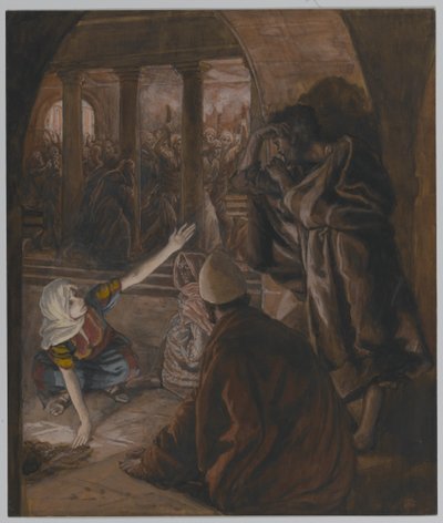 The Third Denial of Saint Peter - Jesus Look of Reproach, illustration from The Life of Our Lord Jesus Christ by James Jacques Joseph Tissot