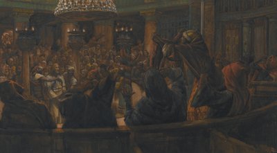 The Torn Cloak - Jesus Condemned to Death by the Jews, illustration from The Life of Our Lord Jesus Christ by James Jacques Joseph Tissot