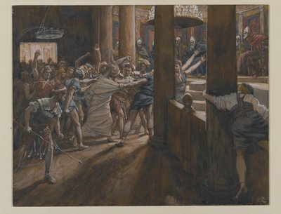 The Tribunal of Annas, illustration from The Life of Our Lord Jesus Christ by James Jacques Joseph Tissot
