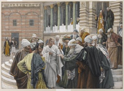 The Tribute Money, illustration from The Life of Our Lord Jesus Christ by James Jacques Joseph Tissot