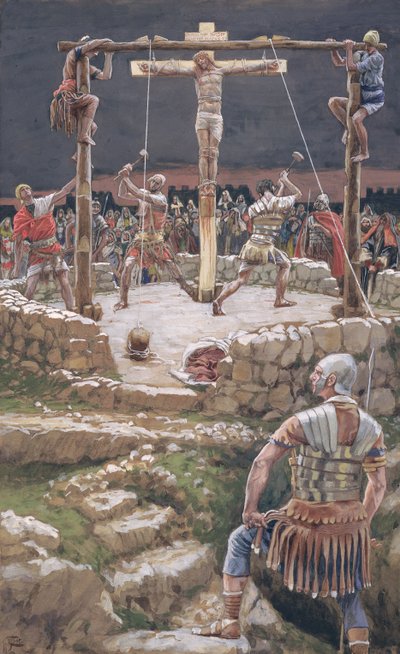 The Wedging of the Cross, illustration for The Life of Christ, c.1886-94 by James Jacques Joseph Tissot