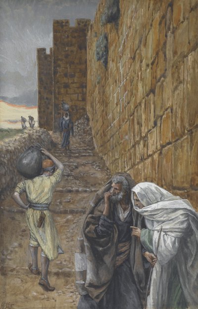 The Man Bearing a Pitcher, illustration from The Life of Our Lord Jesus Christ by James Jacques Joseph Tissot
