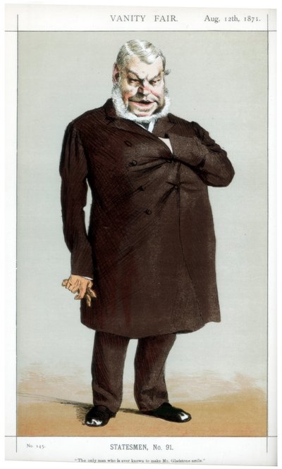 The only man who is ever known to make Mr Gladstone smile, 1871 by James Jacques Joseph Tissot
