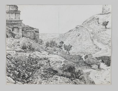 Tomb of Absalom, Valley of Jehoshaphat, illustration from The Life of Our Lord Jesus Christ by James Jacques Joseph Tissot