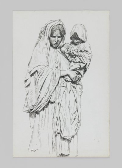 Woman and child of Jericho, illustration from The Life of Our Lord Jesus Christ by James Jacques Joseph Tissot