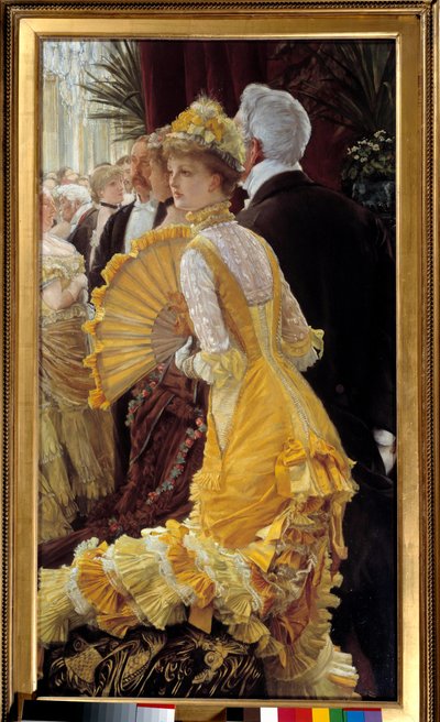 Yellow Dress: Elegant Couple During a Social Evening by James Jacques Joseph Tissot
