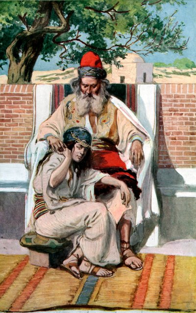 David and Abishag by James Jacques Joseph after Tissot