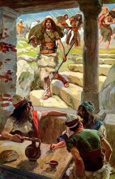 David Returns to Achish by James Jacques Joseph after Tissot