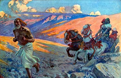 Elijah Runs Before the Chariot of Ahab by James Jacques Joseph after Tissot