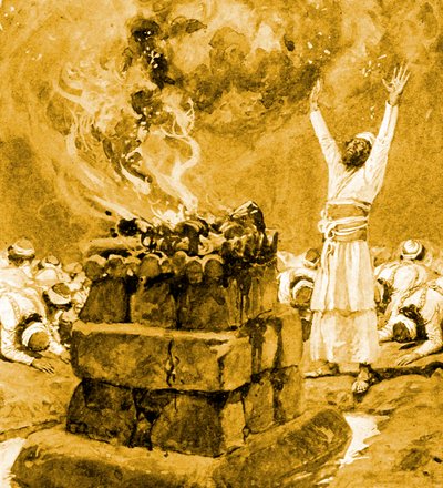 Fire from Heaven Consumes the Sacrifice by James Jacques Joseph after Tissot